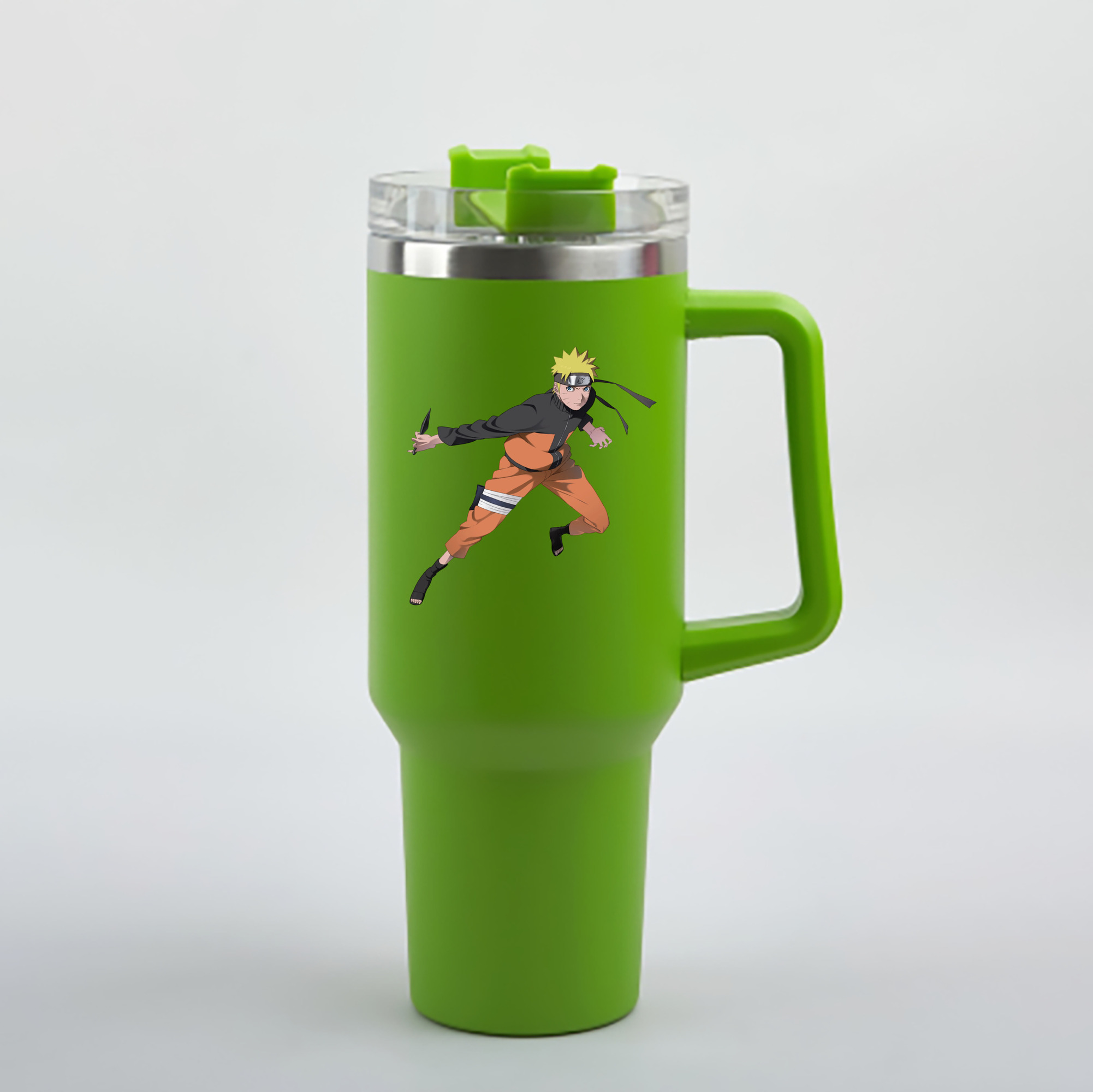 （画像用） NARUTO -ナルト- うずまき ナルト Uzumaki Naruto 1200mL車用タンブラー - クリスタルステッカー（プラスチックストロー付き）